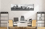DJSYLIFE Sydney Skyline Wall Art Decor Canvas Print Black and White City Building Landscape Poster Australia Cityscape Modern Artwork Painting for Bedroom Office Home Decoration - 13.8" x 47.3"
