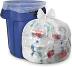 Aluf Plastics 45 Gallon 0.9 MIL Clear Garbage Bags - 36" x 47" - Pack of 400 - For Industrial, Healthcare, & Municipal