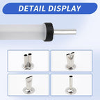 Hoypeyfiy Stainless Steel Jerky Gun Nozzles, Sausage Maker Nozzles 4Pcs Handmade Beef Jerky Nozzles (stainless steel jerky nozzle)