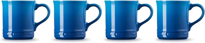 Le Creuset Stoneware Vancouver Mug, Set of 4, 14 oz. each, Marseille