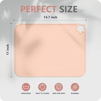 Silicone Placemat for Toddles Kids Non-Slip Reusable Portable Kids Placemats for Dinning Table Heat Resistant Placemats, Baby Placemat Stain Resistant Silicone Mat for Dining Table 3 Pack
