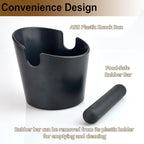 HOMEE 4.8 Inch Espresso Coffee Knock Box with Silicone Anti-Slip Tamper Mat | Detachable Rubber Knock Rod,Non-Slip Base,Easy to Clean,Barista-Style Knock Box Fits for Home Kitchen and Small Coffee Bars
