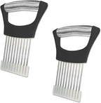 Onion Slicer Holder, Onion | Tomato | Potato | Apple | Egg Holder for Slicing, Vegetables | Fruits Slicer Holder, Meat |Beef Chopper, Multi-Purpose Kitchen Accessory, 2 Pack