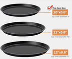Round Cake Pan, 10 Inch Cake Pan Giant Shollow Baking Pan Round Sheet Cake Tray Pan for Christmas Baking