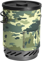 Fire-Maple Fixed Star 1 Backpacking and Camping Stove System, Camo 18oz | 30% Faster Boil with HX Base, Piezo Ignition, Compact & Durable, All-in-One Pot, Compatible with Most Canisters, Portable