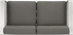 Christopher Knight Home Cape Coral Outdoor Chat Set with Fire Table, 5-Pcs Set, Khaki / Light Grey