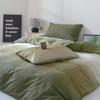 Gradient Green Comforter Set Ombre White Green Bedding Set Twin Women Aesthetic Comforter 3 PCs Green Color Bed Comforter Set Twin Gradient White and Green Comforter Set Twin