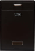 Wall Mounted Locking Vertical Dropbox Mailbox - Safe and Secure (Large) | Made with Galvanized Steel (Black Combination Lock)