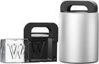 Letter W Monogram Clear Ice Cube Maker, 2" Big Ice Cubes Mold for Whisky and Cocktails, Large Initials Silicone Ice Cube Tray Personalized Gifts for DAD Gifts for Men (Letter W)