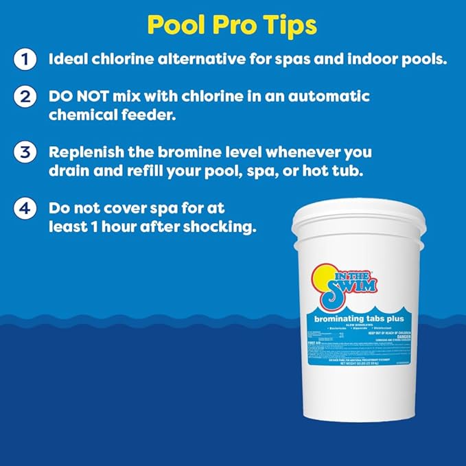 In The Swim Bromine Plus and Chlorine-Free Shock Bundle: Includes 3.5 Pound Bucket of Bromine Plus and 6 x 1 Pound Bags Chlorine-Free Shock - Effective Low Odor Alternative