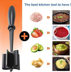 2 Pack Meat Chopper with 5 Curved Nylon Blades