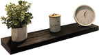 joelsantiques 24 Inch Wooden Floating Shelves for Wall - 24x8x2 in - Made of Natural Wood - Heavy Duty Rustic Wall Shelves for Bedroom - Perfect for Living Room, Kitchen - Mocha
