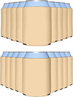 PartyPrints 1000 Pack Peach Blank Can Cooler Sleeves, Customizable Bulk Can Coolers, Extra-Thick Collapsible Drink Insulator Sleeve, Beer Can Coolers for Party Beverages