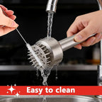 Stainless Steel Meat Tenderizer Tool, 21 Sharp Needles for Steak, Beef | Chicken Meat Tenderizer with Cleaning Brush and Seasoning Jars, Tenderizing for Chicken, Pork, Barbecue, Marinating Prep Tool