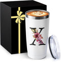 20 Oz Insulated Coffee Cup with Lid Car Tumbler Travel Mug Women Female Teacher Birthday Christmas Holiday Xmas Personalized Unique Custom Inexpensive Present Im Sorry You Are My Sunshine Initial Gift