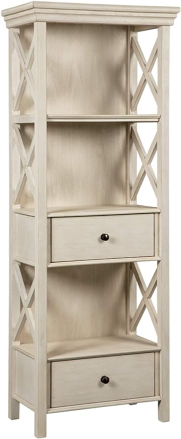 Signature Design by Ashley Bolanburg Cottage Chic Display Cabinet or Bookcase, Antique White