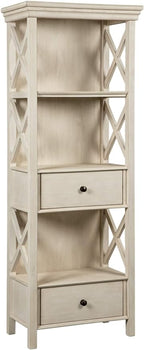 Signature Design by Ashley Bolanburg Cottage Chic Display Cabinet or Bookcase, Antique White