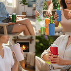 4 in 1 Universal Can Cooler - Purple, Can Holder Insulated, Beer Bottle Cooler, Universal Holder for All Drink Sizes, Stainless Steel Insulated Tumbler, Tailgating Accessories