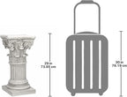 Design Toscano Corinthian Pedestal Column Plant Stand, Medium 29 Inch Tall, Cast Stone Resin, Antique Stone Finish