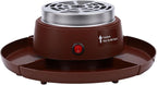Rengue 2 in 1 Electric Smores Maker and Fondue Pot Indoor Tabletop Roaster with 4 Roasting Forks Detachable Trays for Family Gatherings (US Plug 110V)
