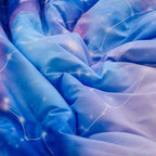 Holawakaka Tie Dye Constellation Print Ombre Comforter Set Full Size Boys Girls Gradient Galaxy Bedding Set (Blue Purple, Full)