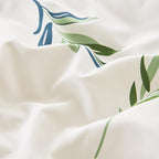 EMME King Comforter Set - Sage Green Floral Bedding Set 7 PCS with Nature Leaves Pattern, Soft Leaf Printed Botanical Bed Set with Sheets, Fluffy Bed Bag for All Season(102"X90")