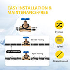 TDSF1 6ft Self-Regulating Heat Tape for Roof and Gutters, ETL Certified, Ideal for Metal and Plastic Pipe Freeze Protection, 120V