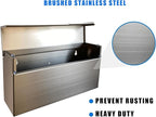 Stainless Steel Wall-Mount Outdoor Mailbox with Rain Cover | Large-Capacity Mailbox for Homes, Apartments & Offices with Secure Front Access & Weather-Resistant Design, Silver