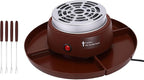 2 in 1 Electric Smores Maker, Tabletop Roaster and Chocolate Fondue Pot with 4 Roasting Forks and Detachable Trays, for Indoor Family Gatherings and Dessert (US Plug 110V)