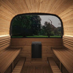 Model CL12GCP, Cube-Series Outdoor Home Sauna Suite Kit, Up to 8 Persons (Sauna Heater and Sauna Stones Included) (HIVE MINI 11 WiFi - Gold)