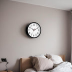 14 Inch Wall Clock Large Battery Operated Big Silent Non Ticking Analog Clock Decorative for Living Room Office Kitchen Outdoor Classroom Bedroom Bathroom School(Black)