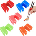 5 Pieces Reusable Chopsticks Helpers Training Chopstick Hinges Connector Training Chopstick for Adults, Beginner, Trainers or Learner (Multicolor)