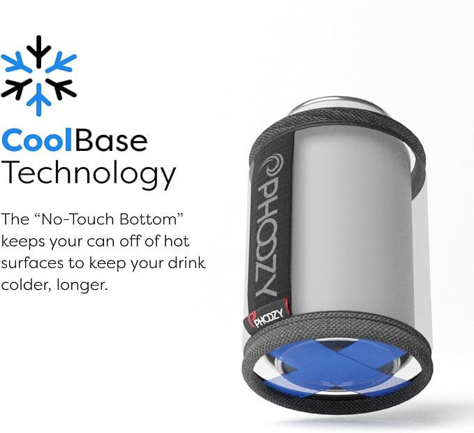 PHOOZY Insulated Can Cooler for Tall 16 oz Cans - Patented Drink Sleeve with NASA-Inspired Technology - Keeps Beer, Soda & Sparkling Water Cold Longer - Lightweight Outdoor Can Holder - Black Camo