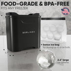 Berlinzo Ice Ball Maker Mold - 2 Clear 2.4in Whiskey Spheres, Non-Electric