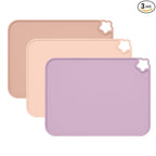 Silicone Placemat for Toddles Kids Non-Slip Reusable Portable Kids Placemats for Dinning Table Heat Resistant Placemats, Baby Placemat Stain Resistant Silicone Mat for Dining Table 3 Pack