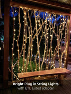 Lighting EVER 306 LED Curtain Lights with 18 Hang Down String Lights, 10×10 ft Plug in Hanging Fairy Lights for Bedroom Wall Window, Twinkle Backdrop Lights for Wedding Patio Gazebo (NOT Connectable)
