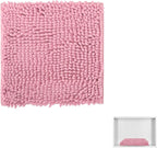Locker Rug school girl rugs Carpet Chenille 100% Microfiber Locker Carpet with Non Skid Backing Locker Decorations (Pink, 10X10)