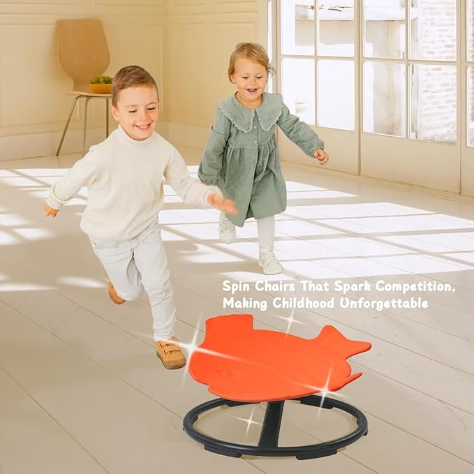 Autism Sensory Products Kids Swivel Chair Spinning Seat for Kids Sensory Sit and Spin Toys for Kids 5-7 Sensory Spinning Chair for Autistic Kids Outdoor Indoor Play