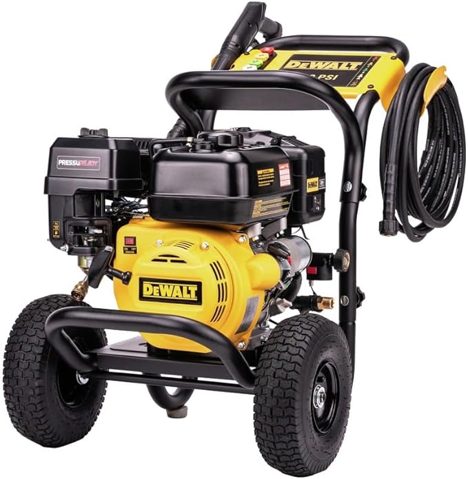 DeWalt DXPW3400PRNB-S PressuReady 3400 PSI Gas Pressure Washer with Quick Start Technology, 2.5 GPM Axial Cam Pump, 208cc Engine, Cold Water, Includes 25-Ft Hose, Nozzles, Spray Gun & Wand, 49-State