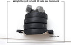 CatastrophiCreations Cat Lounge Hammock Wall Mounted Lounger for Climb and Play Furniture Cat Tree Shelves, Natural Bamboo/Natural Canvas, one Size