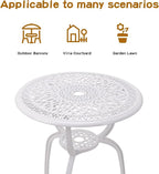 3-Piece Patio Bistro Furniture Set Cast-Aluminum Bistro Table Set for Lawn,Garden,Backyard