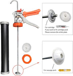 Sausage Caulking Gun,20 oz Sausage Foil Pack/10 oz Cartridge Adhesive Dual-Purpose,18:1 Thrust,15” Aluminum Sealant Hand Caulk Gun Kit With 6 Cone Nozzles (2 Pack)