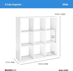 ClosetMaid 4588 Decorative Open Back 9-Cube Storage Organizer, White