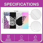 Feelyou Leopard Table Place Mats, Kids Cheetah Butterfly Placemats Set of 4 Animal Print Placemat for Kitchen Dining Table Decor Indoor Outdoor for Zebra Colorful 18"x12"