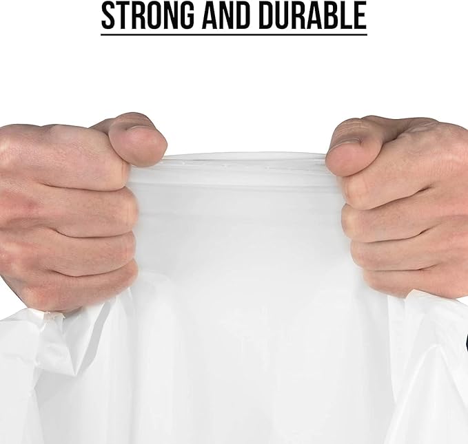 Aluf Plastics 45 Gallon 0.9 MIL Clear Garbage Bags - 36" x 47" - Pack of 400 - For Industrial, Healthcare, & Municipal