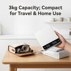 Partyreal Digital Kitchen Coffee Scale，Slim Scale with Tare, g/oz/ml Units, Backlit Display, USB-C Rechargeable (Cable Included) + AAA Backup Power White