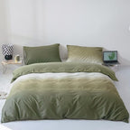 Gradient Green Comforter Set Ombre White Green Bedding Set Twin Women Aesthetic Comforter 3 PCs Green Color Bed Comforter Set Twin Gradient White and Green Comforter Set Twin