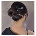 2PCS Metal Hair Sticks for Women Vintage Hair Chopsticks for Women Minimalism Irregular Curve Hair Sticks for Buns Chinese Hair Sticks Pins for Women