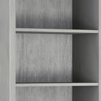 SIMPLIHOME Amherst SOLID WOOD 30 Inch Wide Transitional 5 Shelf Bookcase in Fog Grey, for The Living Room, Study Room and Office