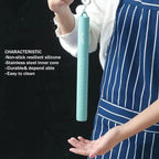 Small stainless Steel Inner Core Silicone Rolling Pin Non-stick Dough Roller (Green)